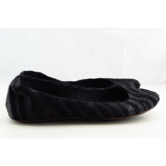 Chocolate Schubar Size 39 M Black Round Toe Flats Fabric‎ Women - Picture 4 of 7